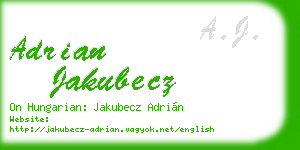 adrian jakubecz business card